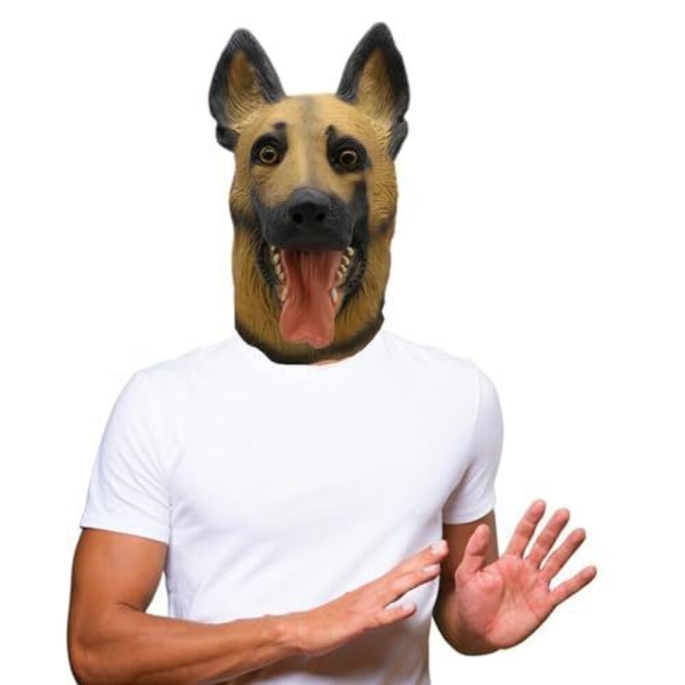 5086 Dog Head Mask for Adult,Halloween Animal Latex Mask for Cosplay
